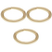 6.3x4.1x0.76mm Gold filled oval open jump rings x100