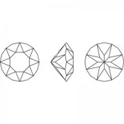 PureCrystal 1088 Round Stone 4mm Jet x10