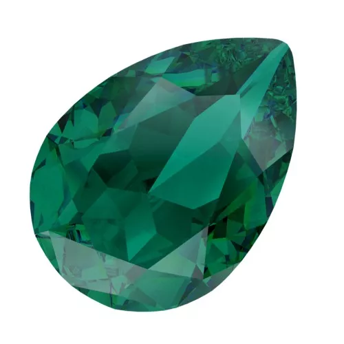 14x10mm PureCrystal 4320 Pear Fancy Stone - Emerald Ignite x1