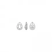 18x13mm PureCrystal 4320 Pear Fancy Stone - Amethyst Ignite x1