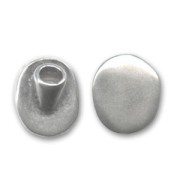 Head terminator for 4mm cords Old silver tone x1|raw }}