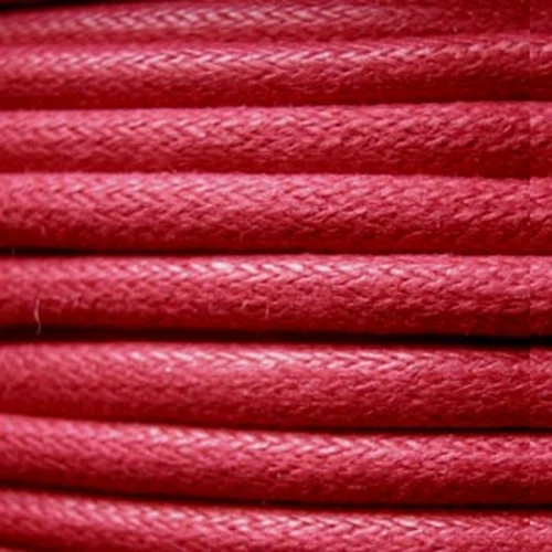 European cotton waxed cord 1.3mm Red x 1 m