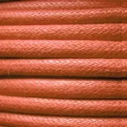 European cotton waxed cord 1.3mm Orange x 1 m