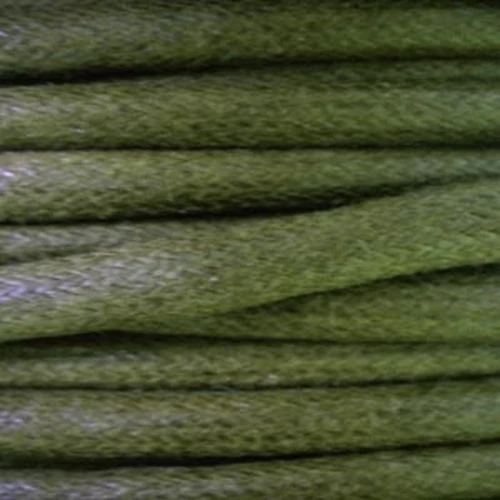 European cotton waxed cord 1.3mm Khaki x 1 m