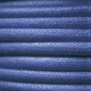 European cotton waxed cord 1.3mm Blue Jeans x 1 m