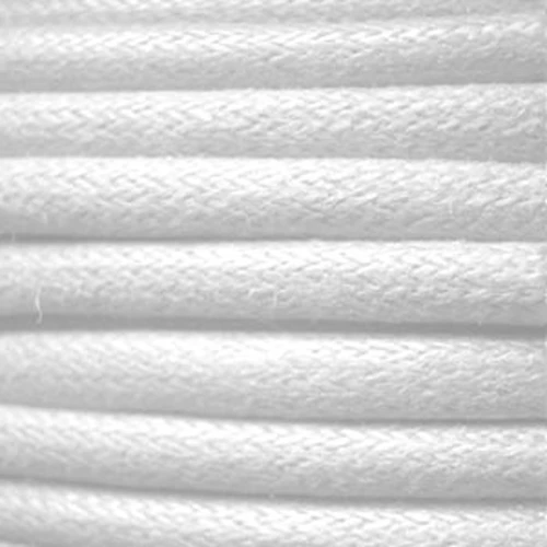 European cotton waxed cord 1.3mm White x 1 m