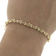 Fancy Ball Mesh Bracelet 4.8mm - Gold Plated 3 micron x16 cm