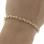 Fancy Ball Mesh Bracelet 4.8mm - Gold Plated 3 micron x16 cm