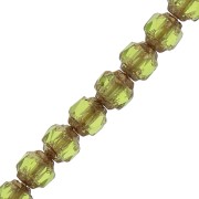 Antique Fire Polished faceted beads  4mm Olivine Dark Bronze x50|raw }}