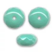 Donuts 7x4 mm Opaque Persian Turquoise x25