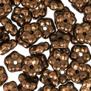 Flower-shaped spacers Forget-me-not 5mm Dark Bronze x50|raw }}
