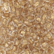Preciosa Seed beads 9/0 2.5 mm - Crystal Gold Bronze Lined x20g