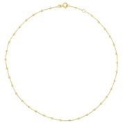2.5mm Ball cable figaro (1x1) 42cm choker - Gold Plated 3 microns x1