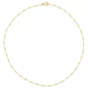 Chain link Trace alternating round beads 2.5 mm (1x1) Gold plated x42 cm