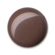 Flat rounded puck 18mm Chocolate x1