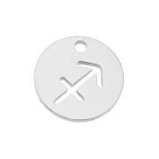 12mm Stainless steel Round Charm - Sagittarius zodiac sign x1|raw }}