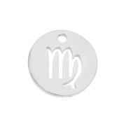 12mm Stainless steel Round Charm - Virgo zodiac sign x1|raw }}