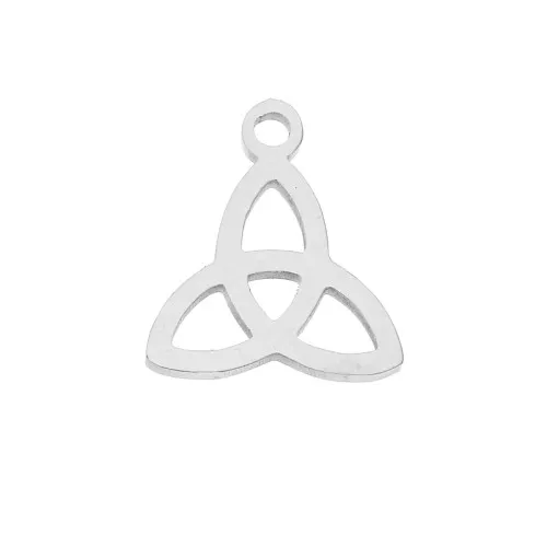 13x11.5mm Stainless Steel awareness Celtic Triquetra Charm x1