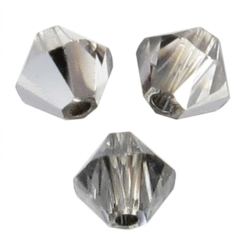 PureCrystal 5328 Crystal Bicones 3mm Crystal Silver Night x50