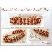 4x12mm Glass beads Télos® by Puca® - Metallic Mat Violet Spotted x10g