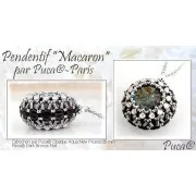 18mm Glass round cabochon by Puca® - Opaque Aqua Tweedy x1