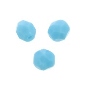 Fire Polished faceted round beads 6mm Turquoise x25