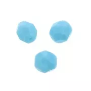 Fire Polished faceted round beads 6mm Turquoise x25