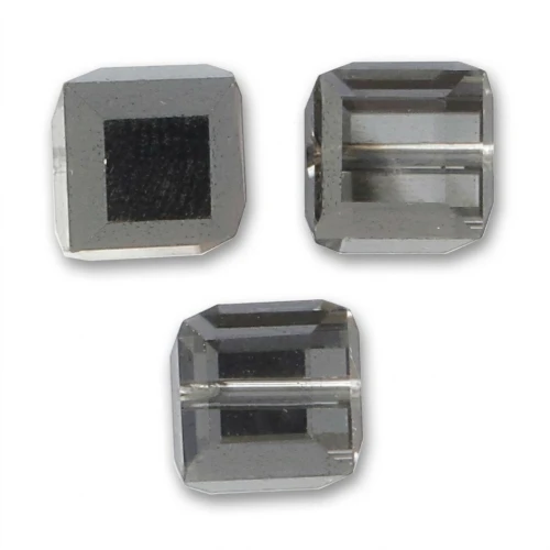 PureCrystal 5601 Cubes 4mm Crystal Silver Night x8