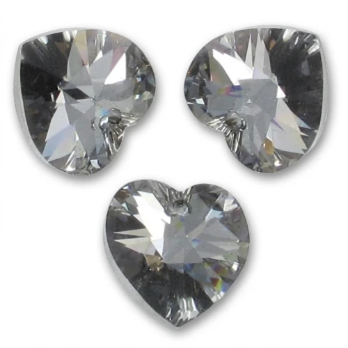 PureCrystal 6228 Heart 14,4x14mm Crystal Silver Night x1