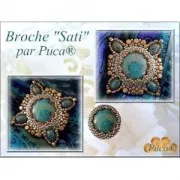 Glass beads Samos® by Puca® 7x5 mm Opaque Mix Amethyst Gold Ceramic Look x10g