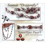 Glass beads Samos® by Puca® 7x5 mm Opaque Mix Amethyst Gold Ceramic Look x10g