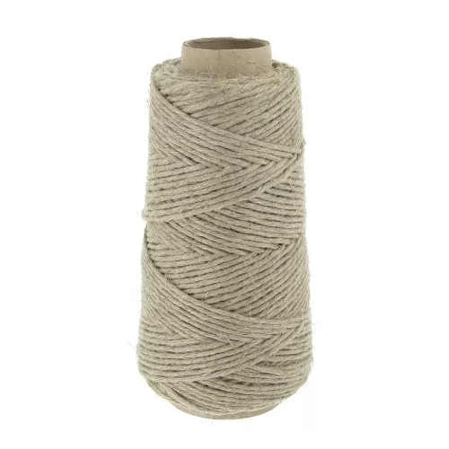 Reel of 2.5 mm linen thread - Natural x200gr