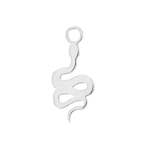 11x5mm 925 Sterling Silver Mini Snake Charm x1