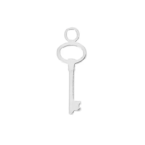12x4mm 925 Sterling Silver Mini Key Charm x1