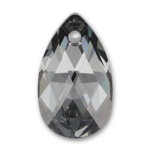 PureCrystal Tear drop 6106 22mm Crystal Silver Night x1