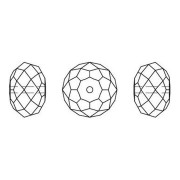 PureCrystal 5040 8 mm Flat Round Bead - Crystal Silver Night x1