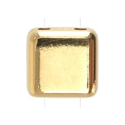 6mm Tila zamac Beads - Fine Gold Plated x1|raw }}