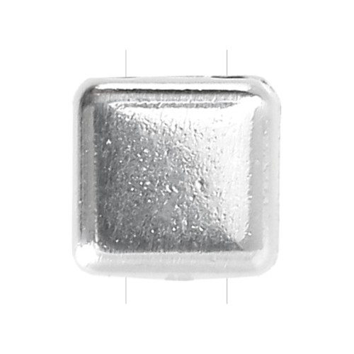 6mm Tila zamac Beads - Antique Silver Plating x1