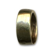 Leather Irregular Regaliz slip 6x14mm bronze tone x1