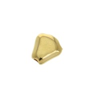 13x12mm Slider bead with two holes for 2.5 mm cord - Fine Gold Plated x1