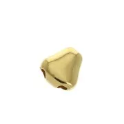 13x12mm Slider bead with two holes for 2.5 mm cord - Fine Gold Plated x1