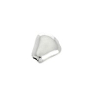 13x12mm Slider bead with two holes for 2.5 mm cord - Antique Silver Plating x1