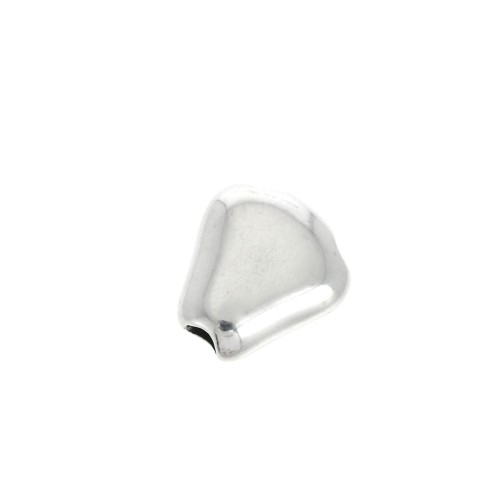 13x12mm Slider bead with two holes for 2.5 mm cord - Antique Silver Plating x1