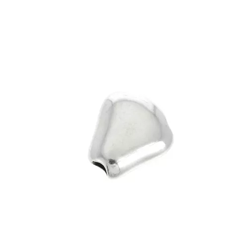 13x12mm Slider bead with two holes for 2.5 mm cord - Antique Silver Plating x1