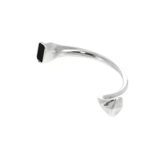 Intercalaire demi-bracelet 95 mm pour cordon - Antique Silver Plating x1