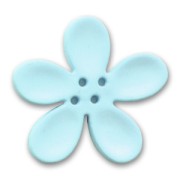 Orchid Button 30mm Light Blue x1