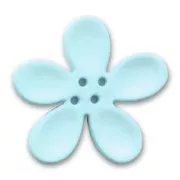 Orchid Button 30mm Light Blue x1