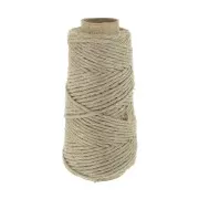 Reel of 3 mm linen thread - Natural x200gr