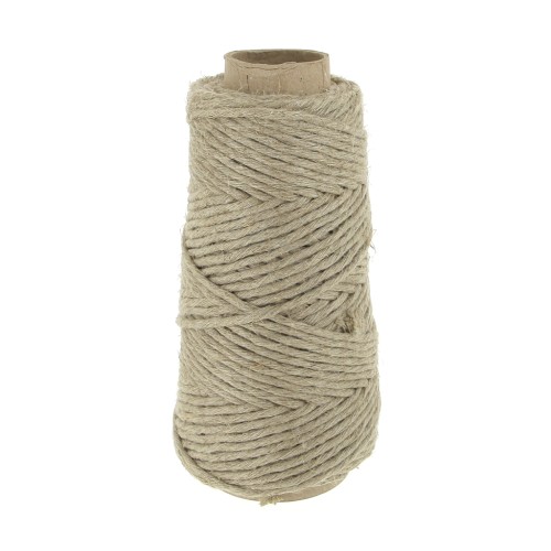 Reel of 3 mm linen thread - Natural x200gr
