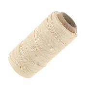 Spool of waxed linen thread 0.7 mm Cream n°16 x100g|raw }}